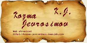 Kozma Jevrosimov vizit kartica